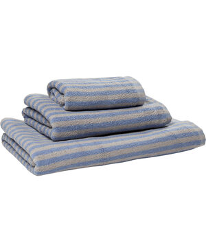 Stripe 50x100cm GOTS pumice stone/blue blizzard