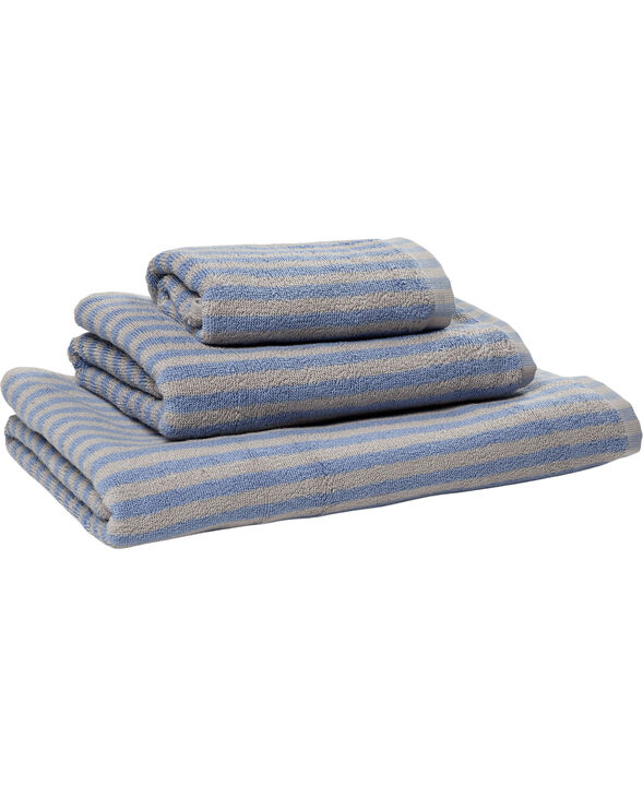 Stripe 70x140cm GOTS pumice stone/blue blizzard