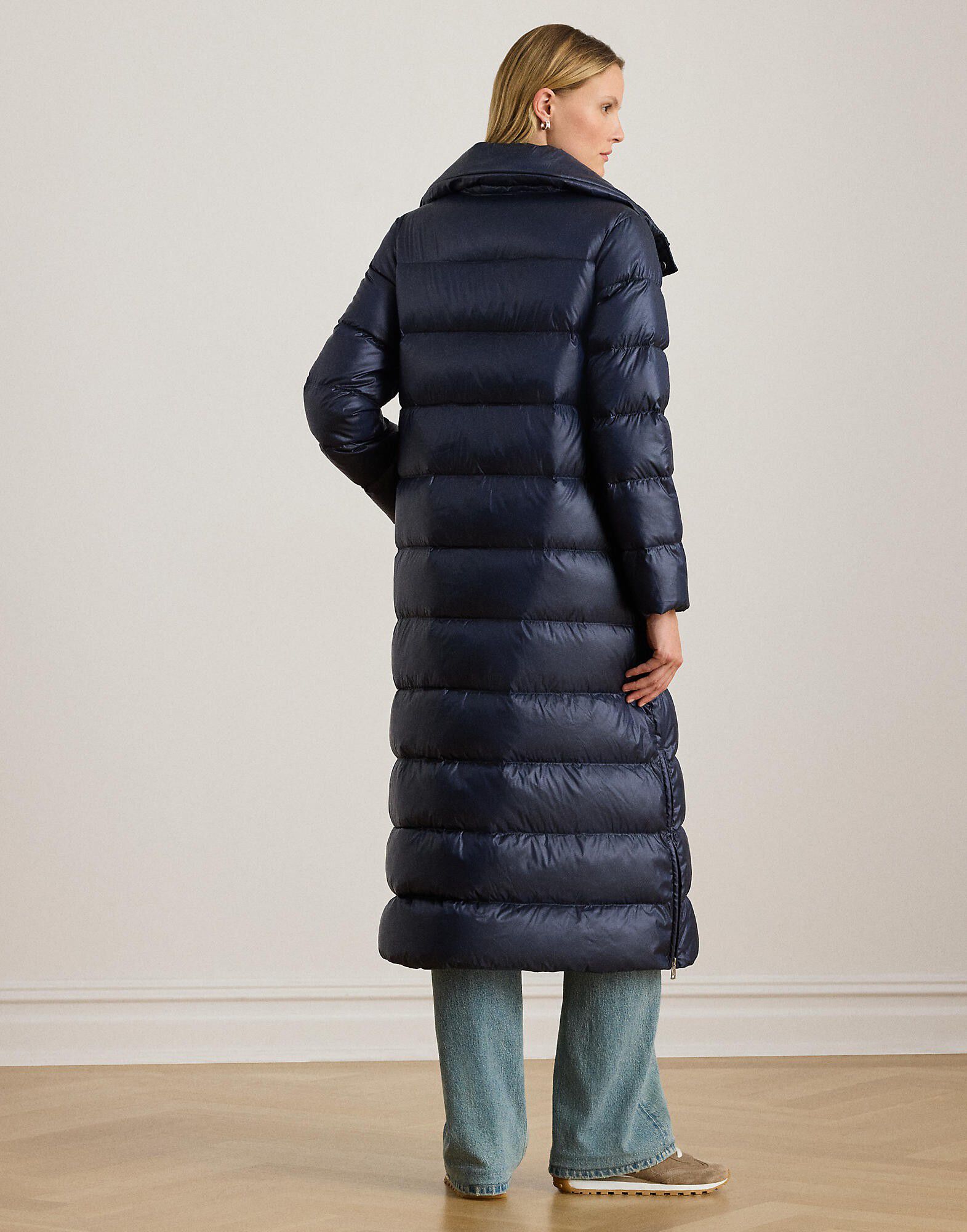 Metallic Funnelneck Down Maxicoat