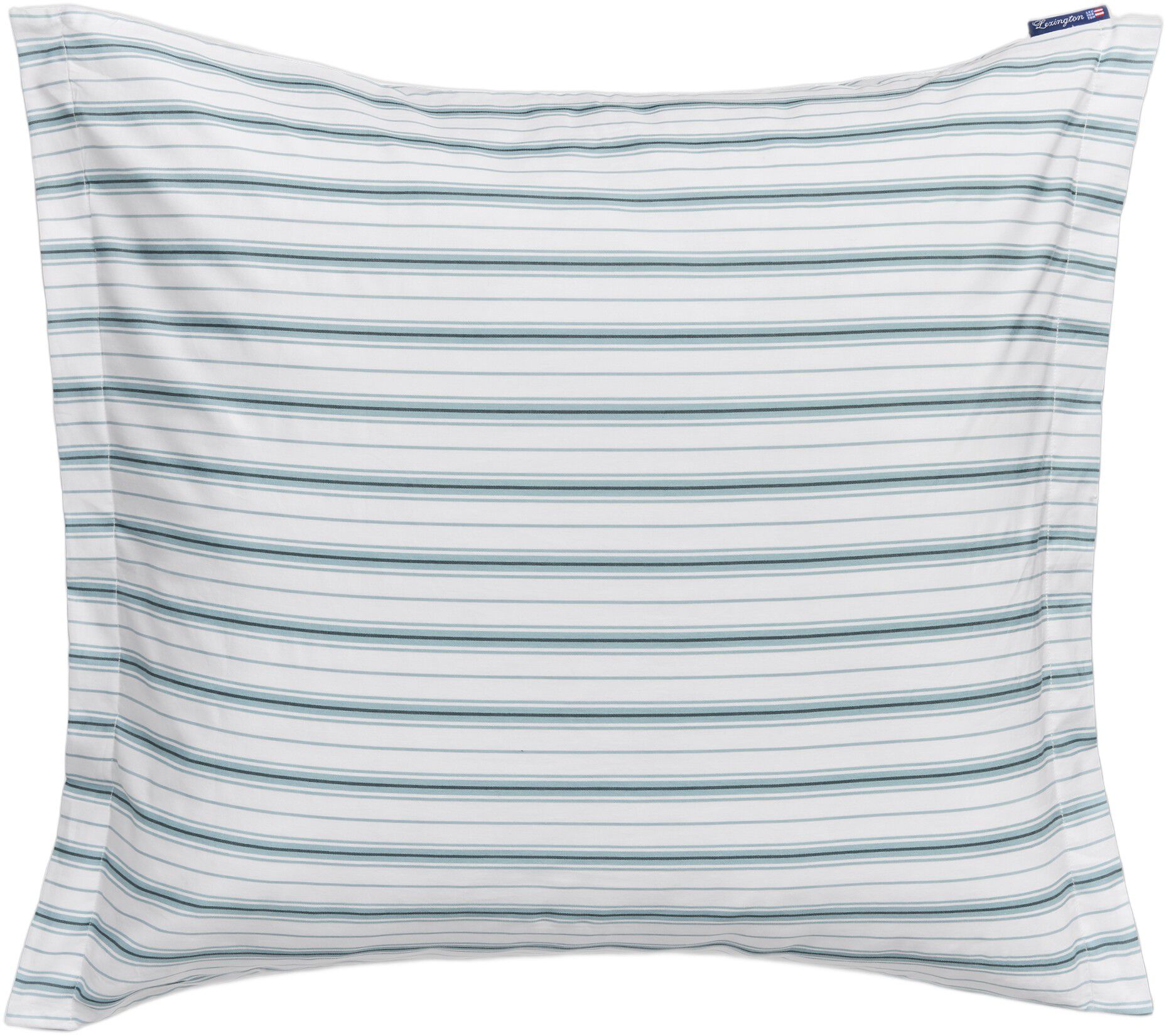 White/Eucalyptus Striped Cotton Poplin Bed Set