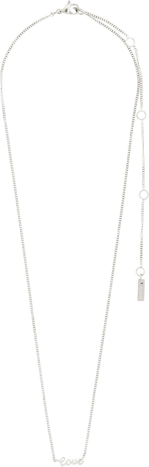 LOVE recycled necklace silver-plated