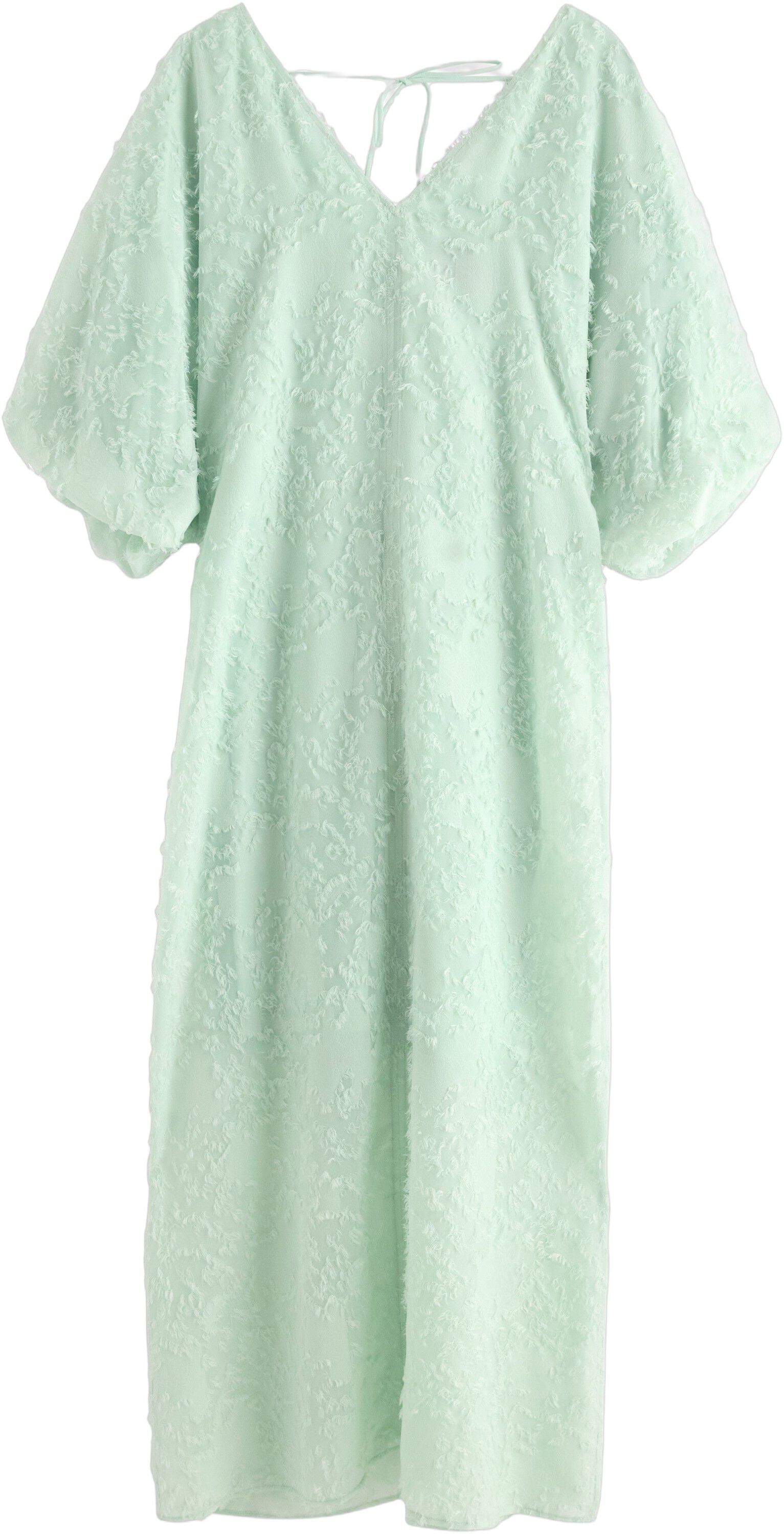 Woven midi dress with pattern and s