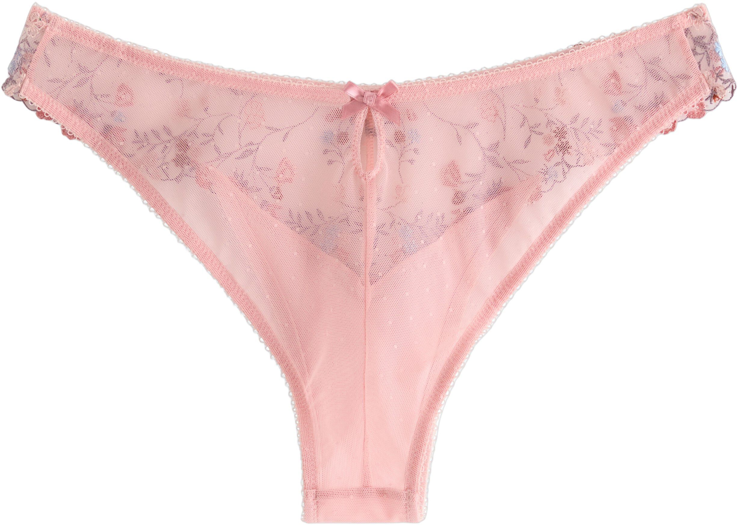 Brazilian briefs with lace and mesh