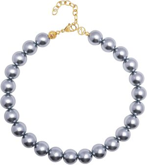 Women's Chunky Pearl Choker with Silver Finish