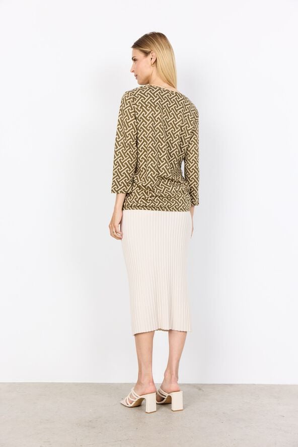 SC-FELICITY AOP 519 Bluse Oliven