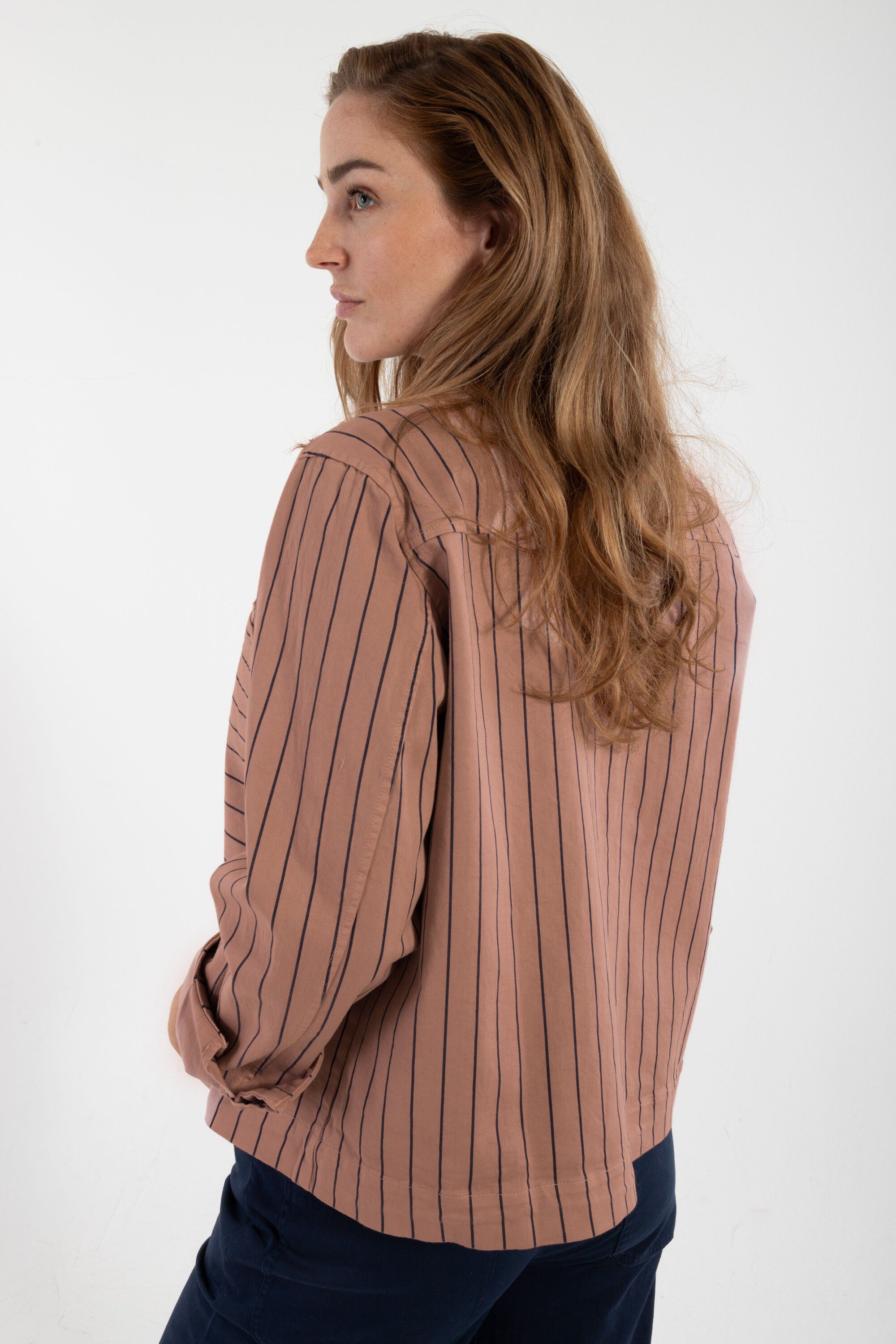 Daneprairie Stretch Canvas Jacket Rose Beige/Dk Navy