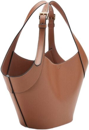 Medium faux leather shoulder bag