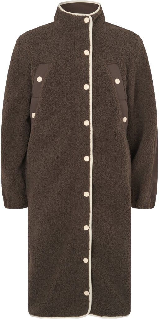 2412 Fleece / Nylon, Long Fleece Coat