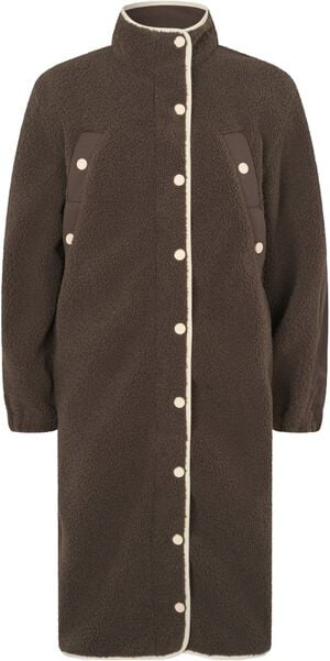 2412 Fleece / Nylon, Long Fleece Coat
