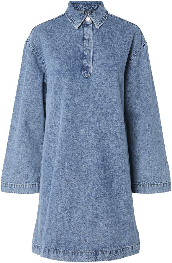 PCKENYA LS A-SHAPE DENIM DRESS NOOS