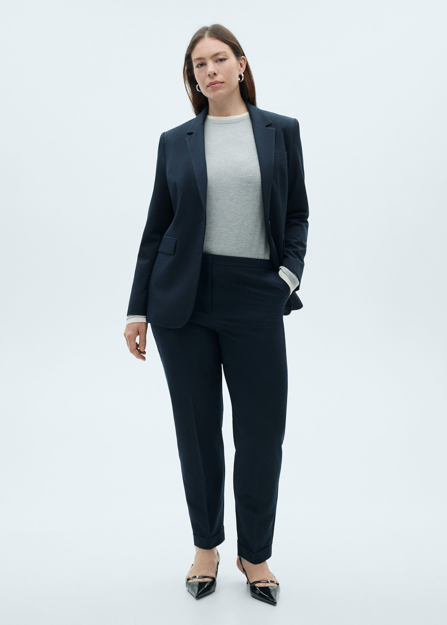 Straight suit trousers