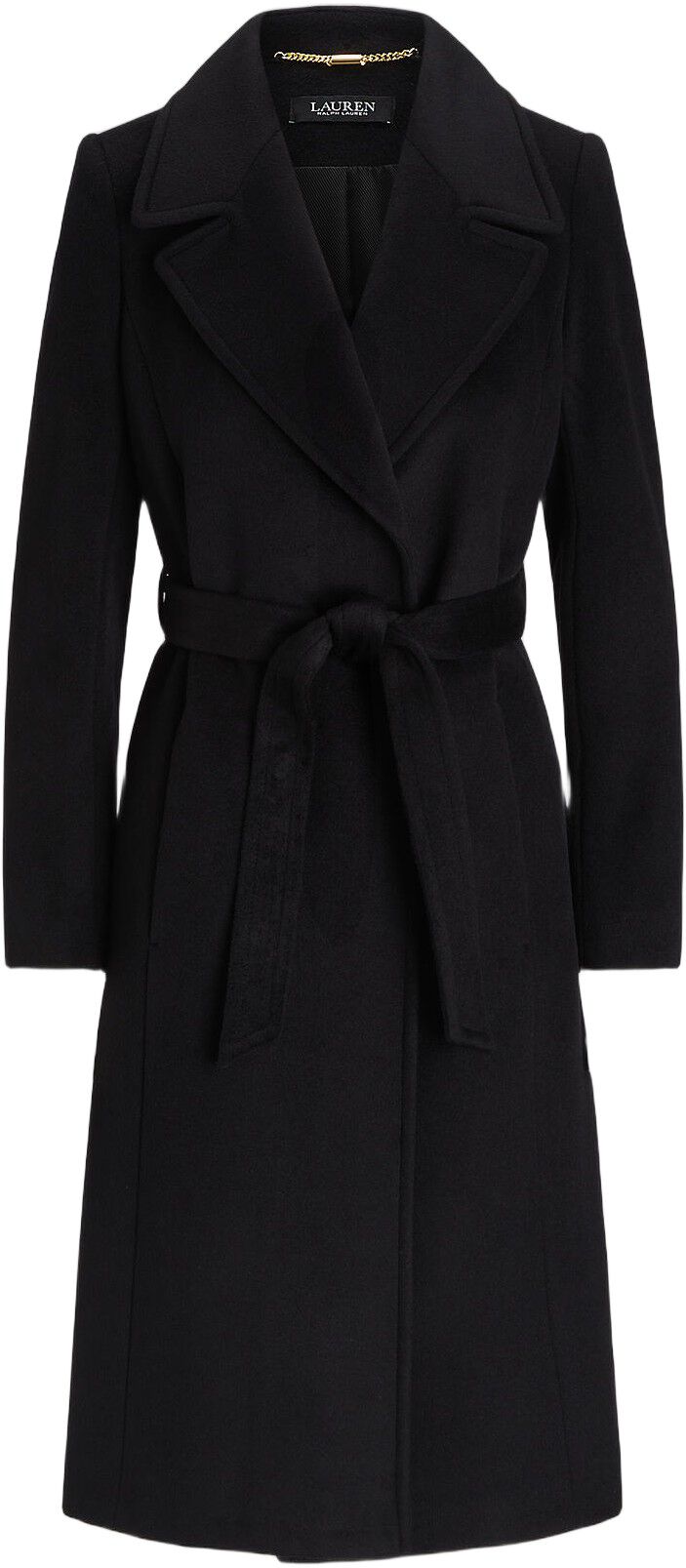 Belted Wool-Blend Wrap Coat