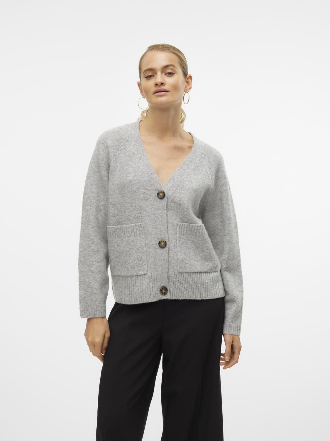 VMBOOM LS V-NECK BUTTON CARDIGAN GA