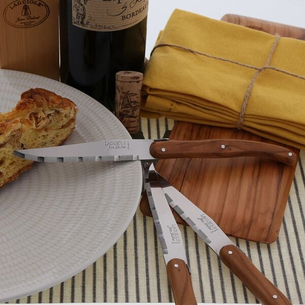 Knive oliventræ, 6stk Laguiole