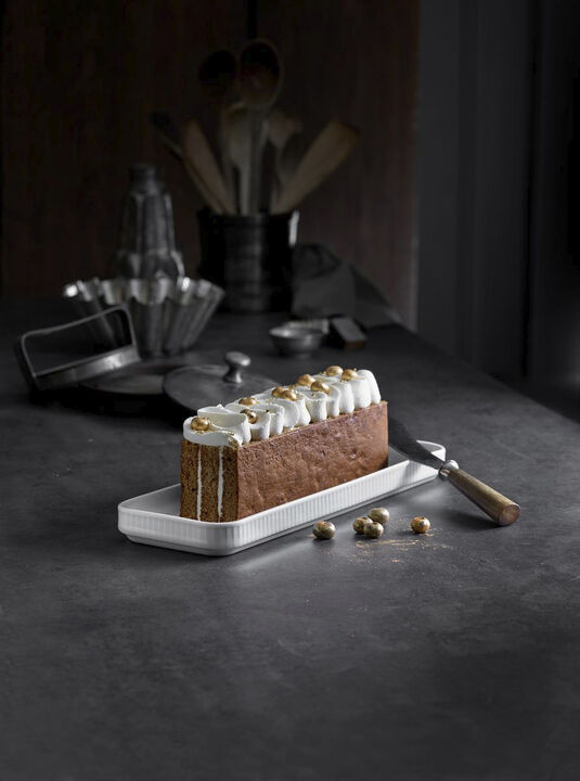 "Fat rektangulært Plissé 24 x 12 cm Hvit"