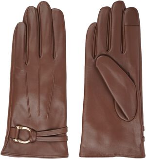 GUGNO - FEMININE LEATHER GLOVES WITH D-RING DETAIL