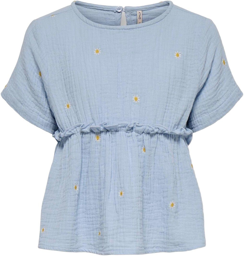 Kmgthyra Ss Emb Frill Top Wvn