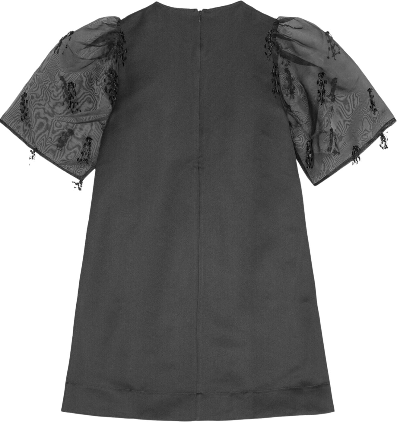 Fringed Organza Mini Dress