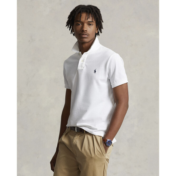 Custom Slim Fit Mesh Polo Shirt