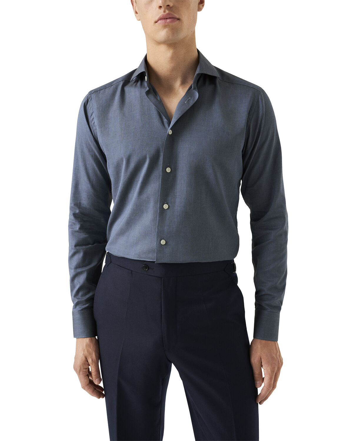 Slim Fit Herringbone Wrinkle Free Flannel Shirt