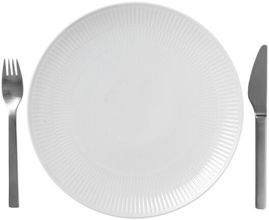 White Fluted 27 cm Coupe tallrik