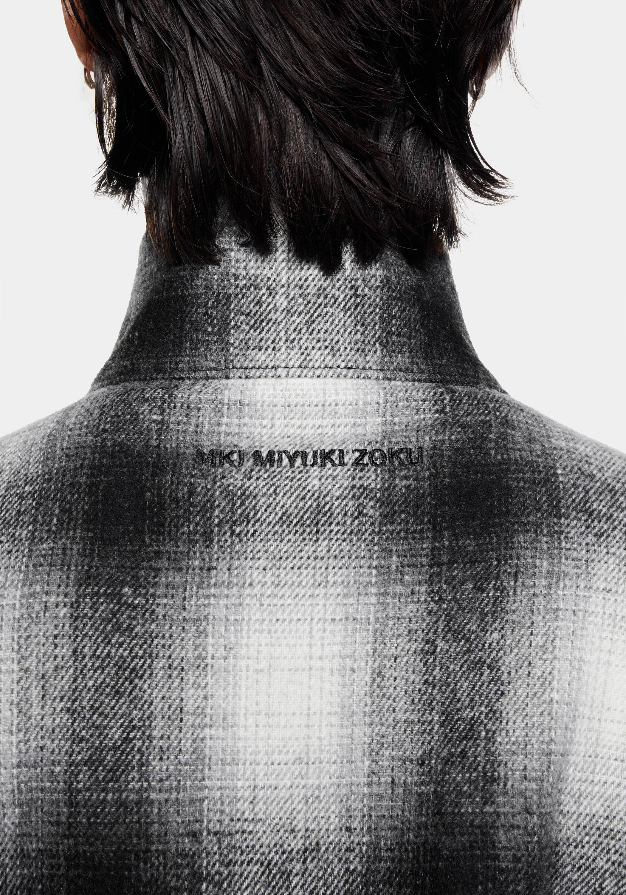 WOOL CHECK TRACK JACKET