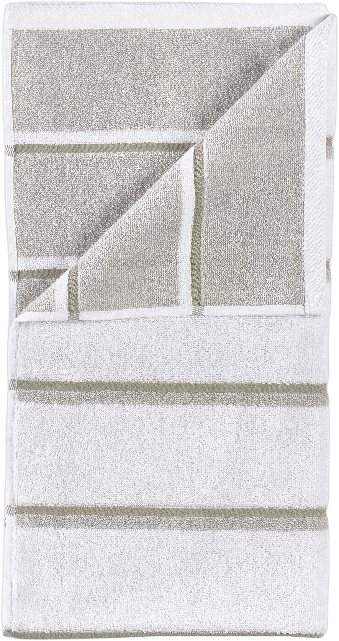 Handduk Sauna 50x100 White/Soft Grey/Eucalyptus