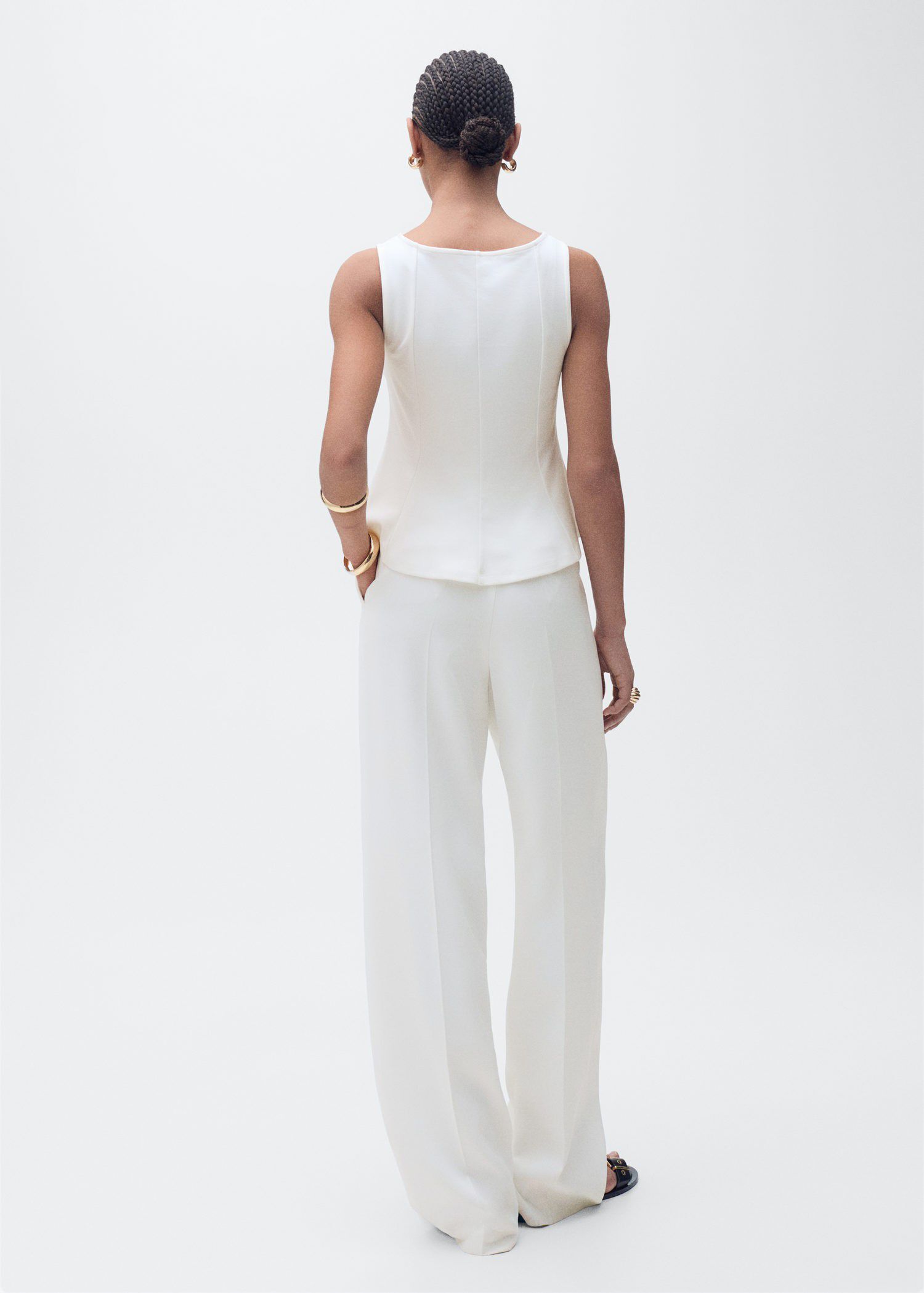 A-line boat neck top