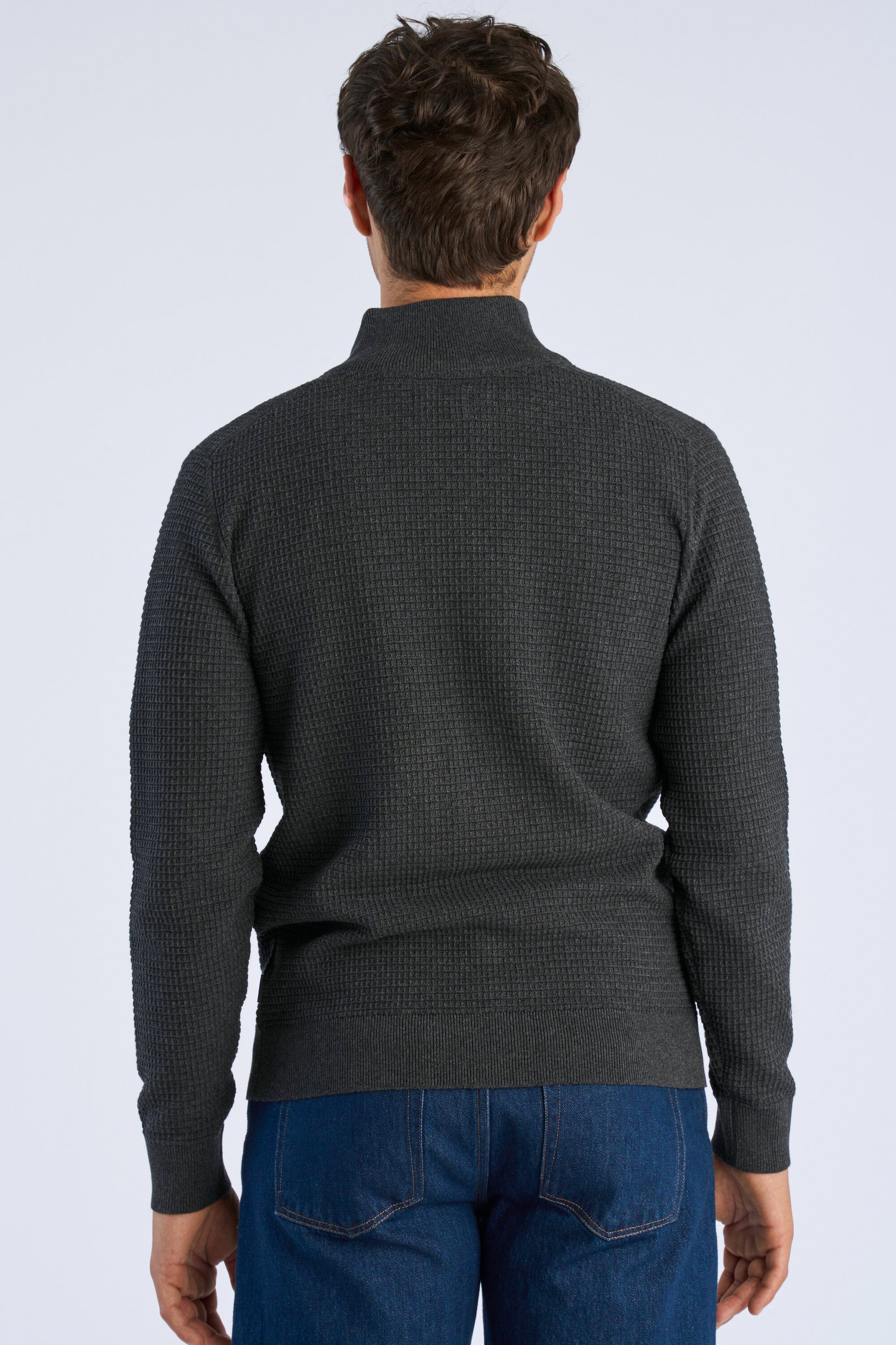 Knitted zip cardigan