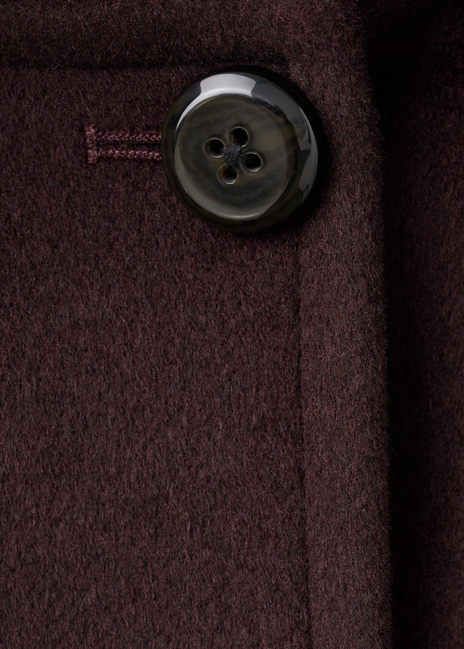 Wool jacket with shirt collar