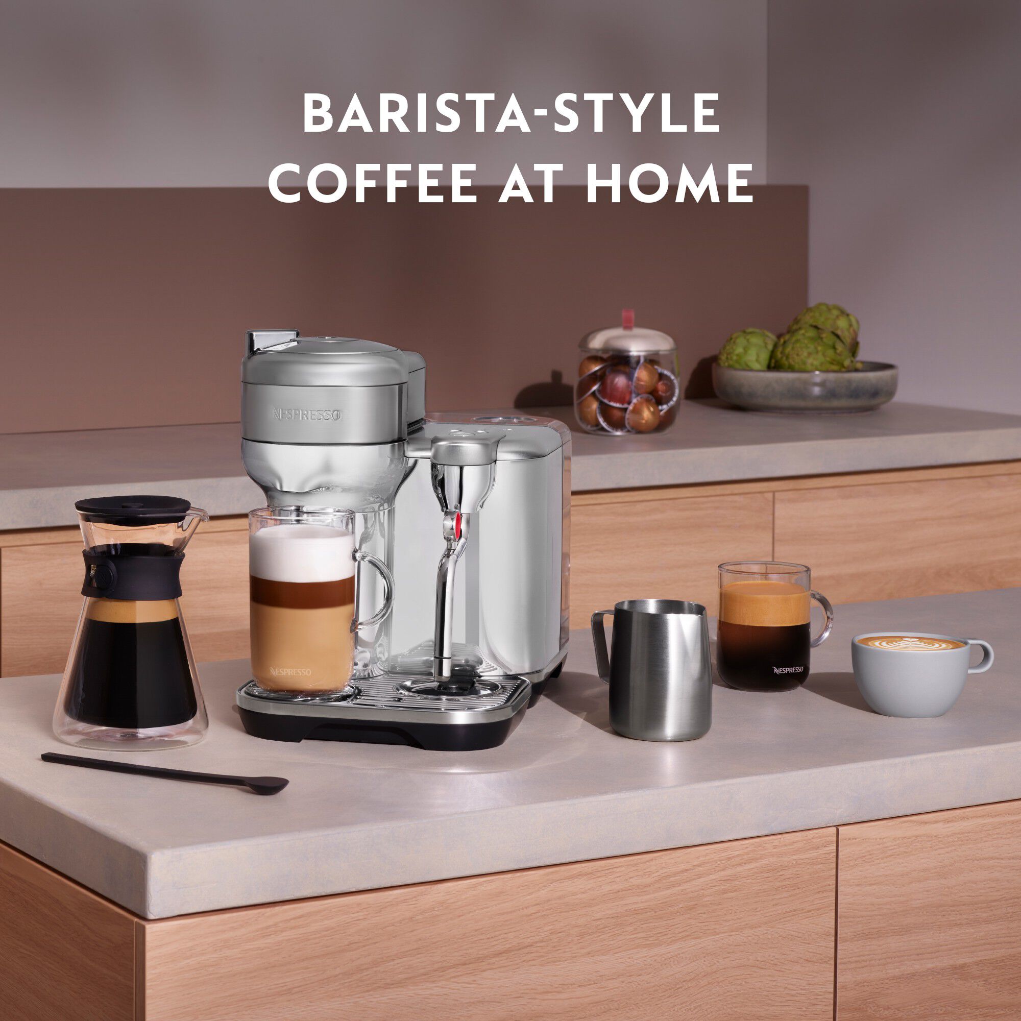 The Vertuo Creatista Brushed Stainless Steel