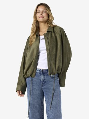 NMEMMY FAKE SUEDE BUBBLEHEM JACKET