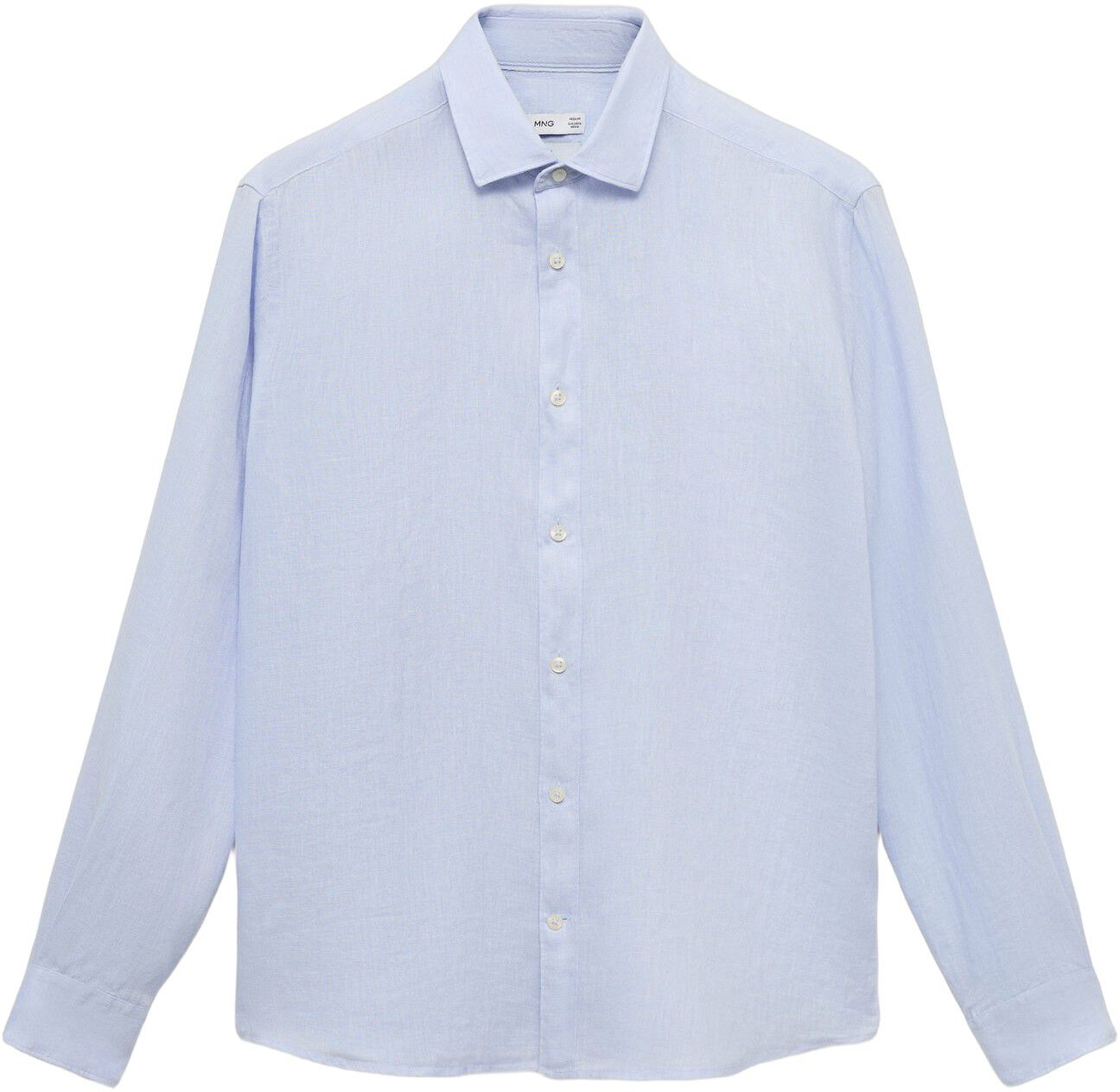 Regular-fit 100% linen shirt