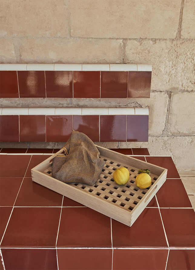 Fionia Tray 52x36, Oak, 100%