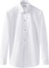 White Striped Satin Tuxedo Shirt - Slim Fit