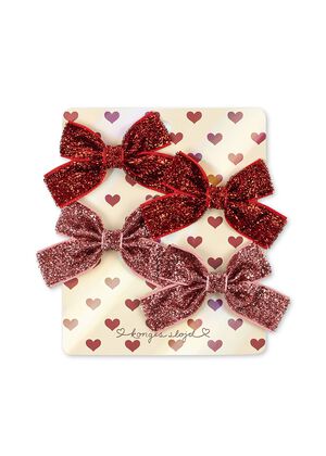4 PACK MICKI BOW HAIR CLIPS