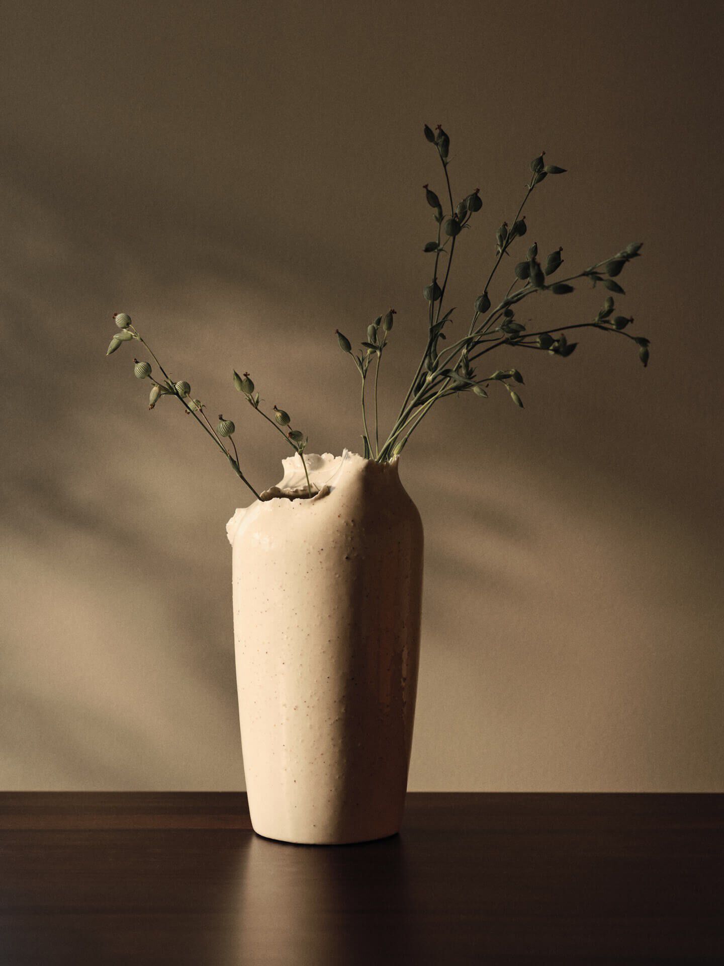 Tereo Tall Vase - H27 - Off-white S