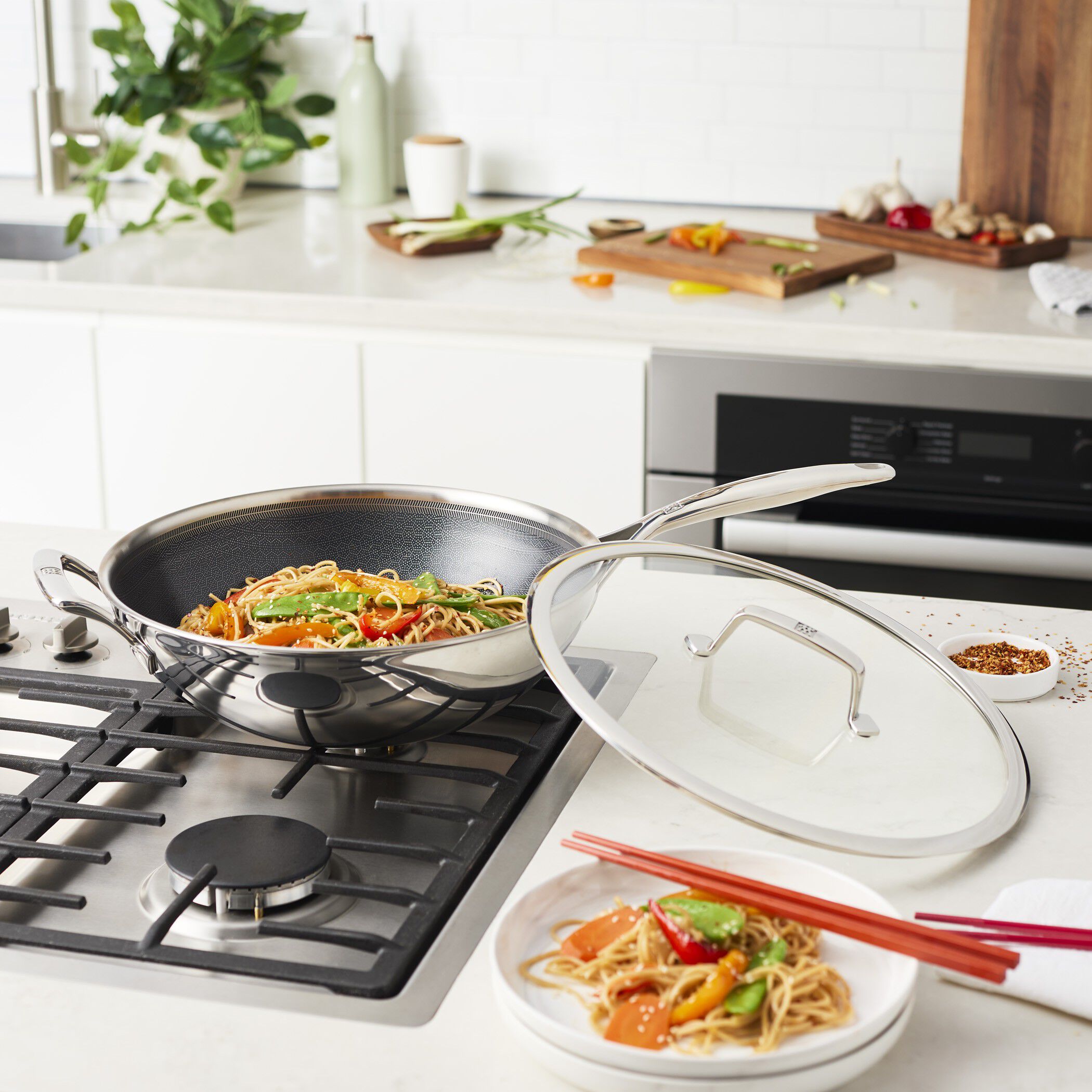 Wok 30 cm, 18/10 rostfritt st&aring;l