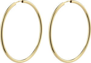 APRIL recycled medium hoop øreringe guldbelagt