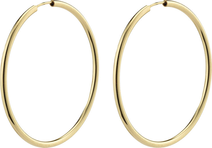 APRIL recycled medium hoop øreringe guldbelagt