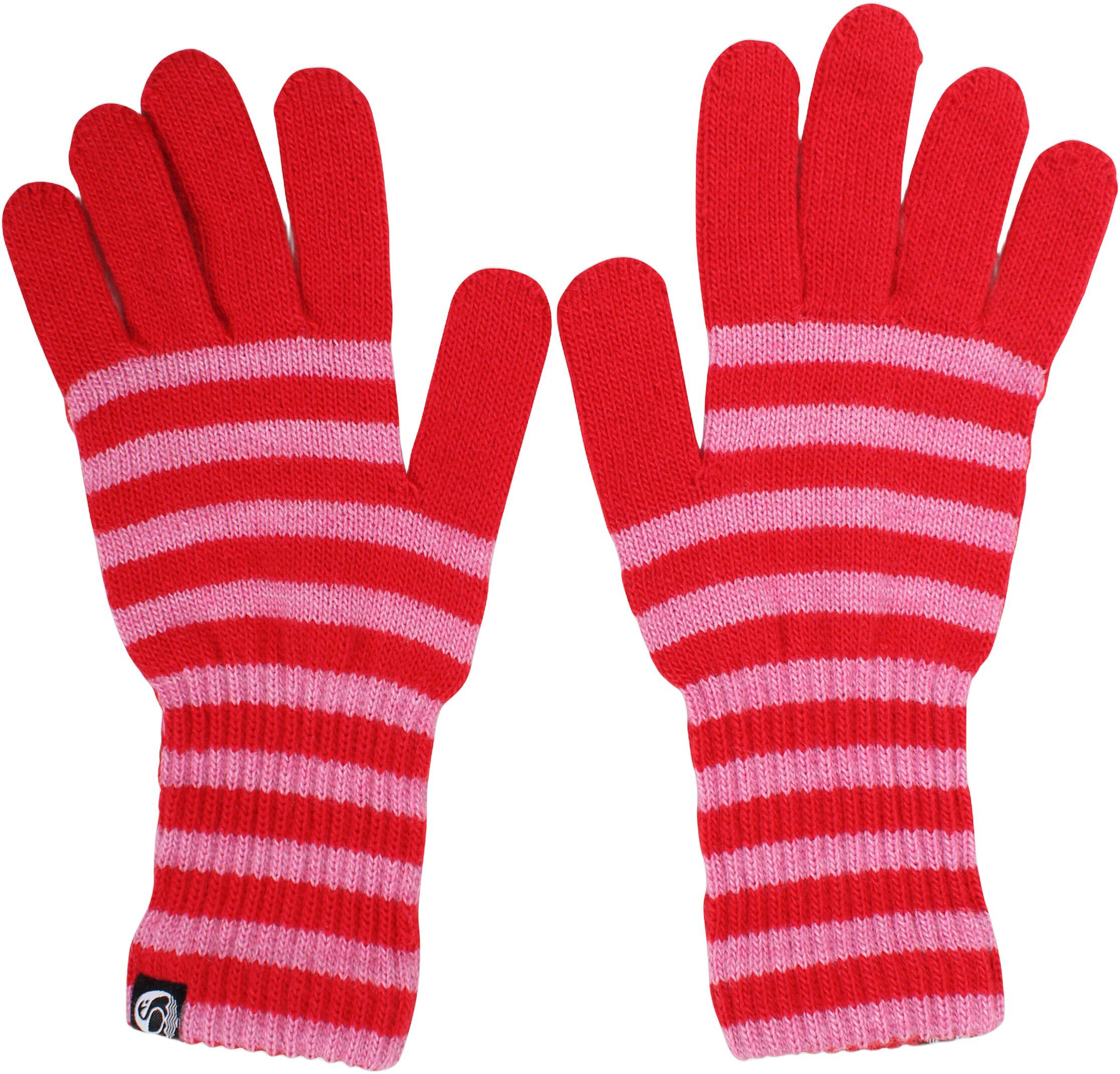 Danegoose Wool Gloves Bright Red/Spicy Pink