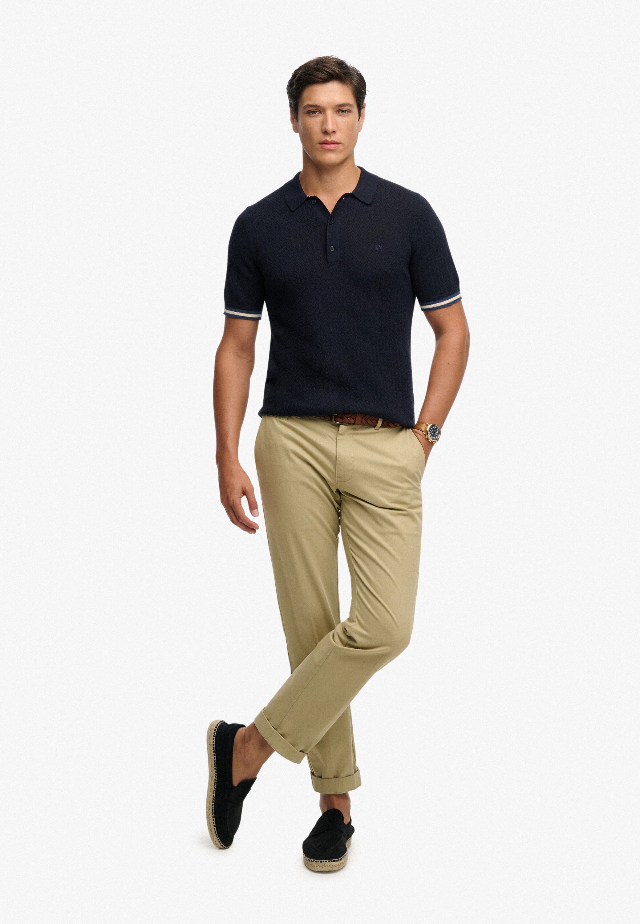 KNITTED TEXTURE S/S POLO