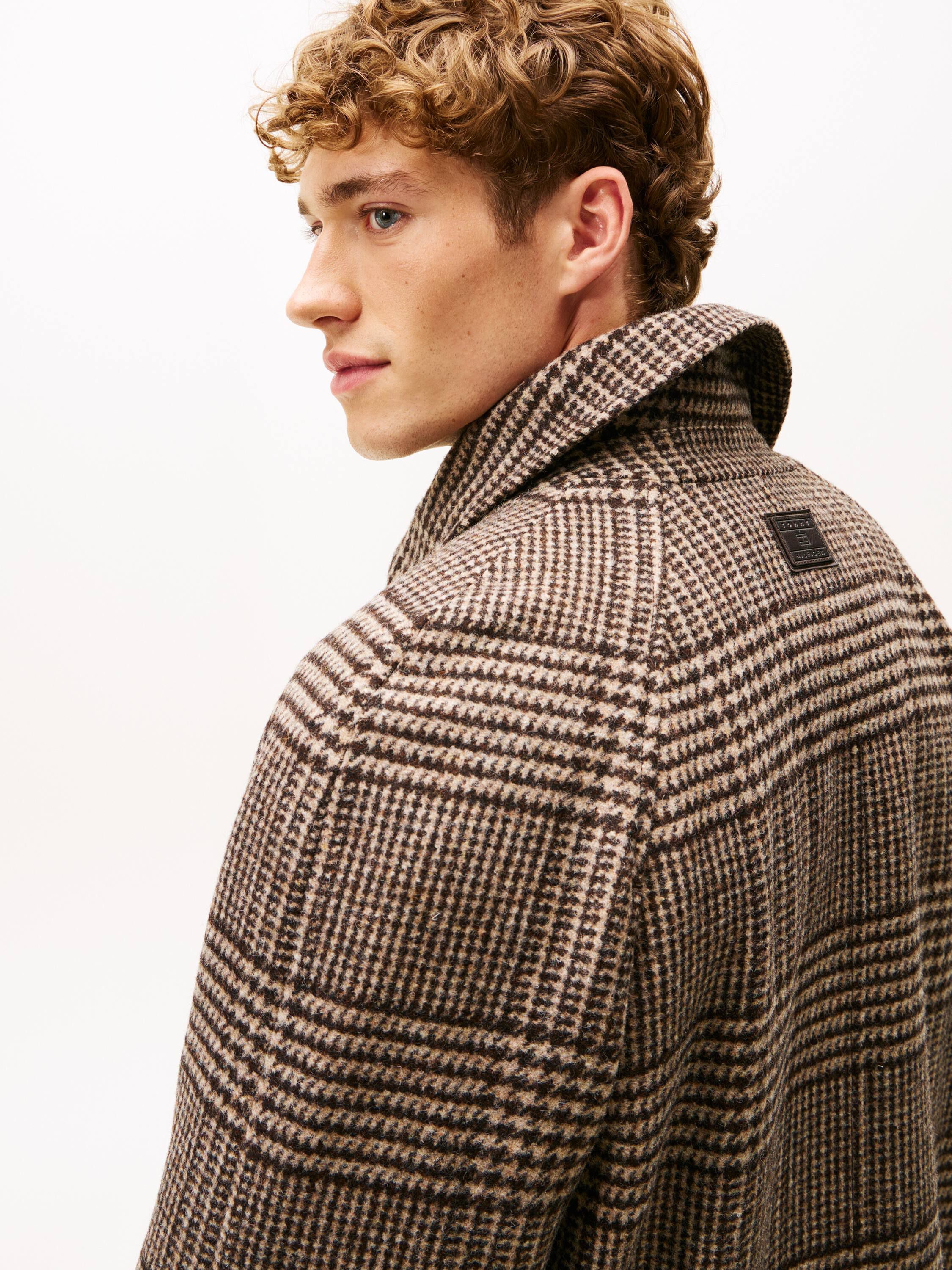 WOOL CHECK COAT