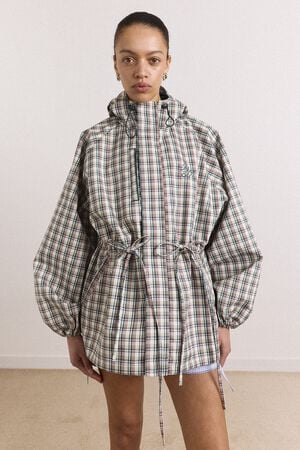LIU RAINCOAT - ELDERBERRY CHECK