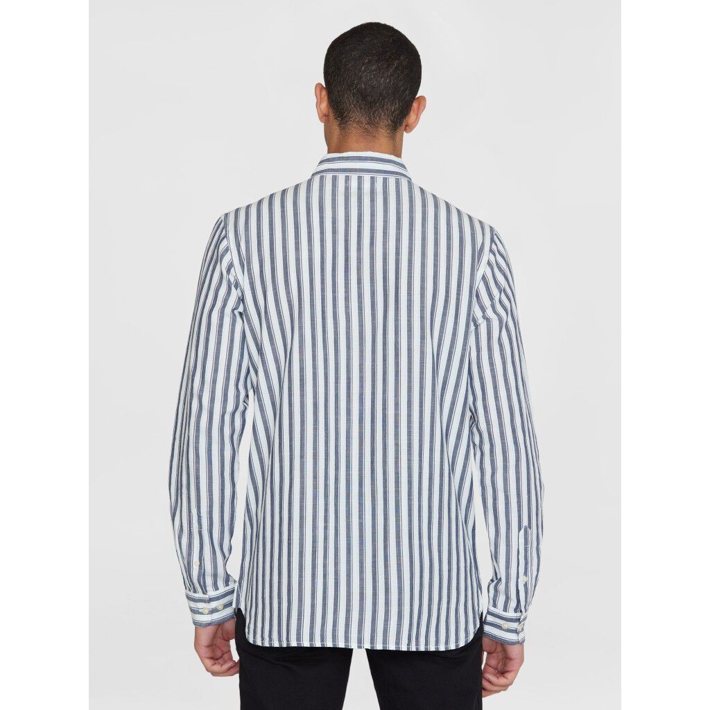 Loose striped slub shirt - GOTS/Vegan