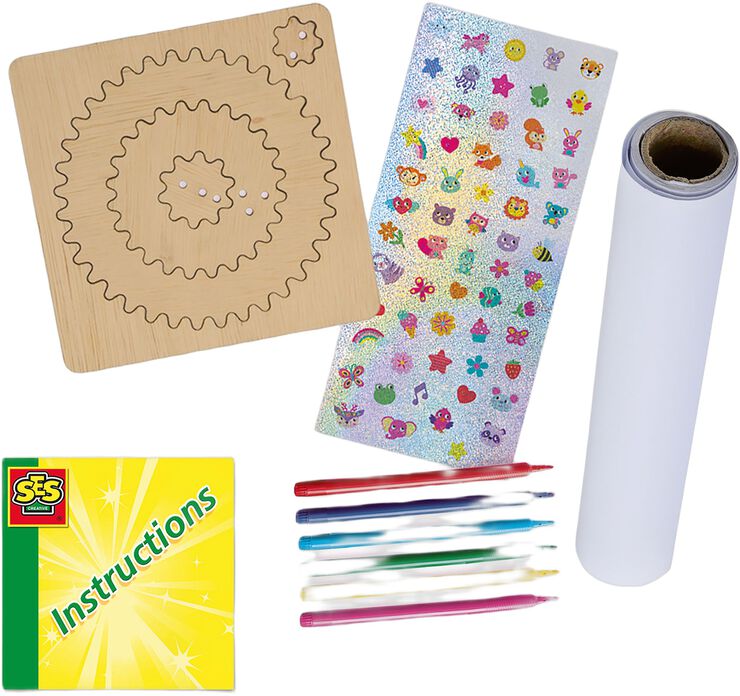 SES Creative - Spiraltegnesæt af træ