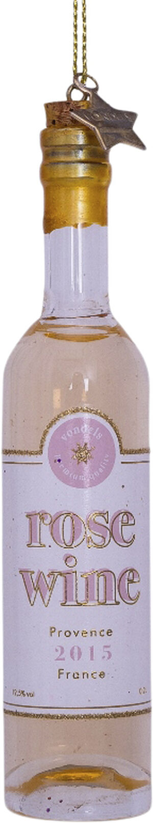 Ornament glass rose wine bottle