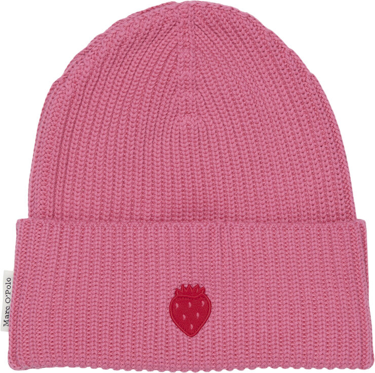 Beanie, knitted, fold-up, structure