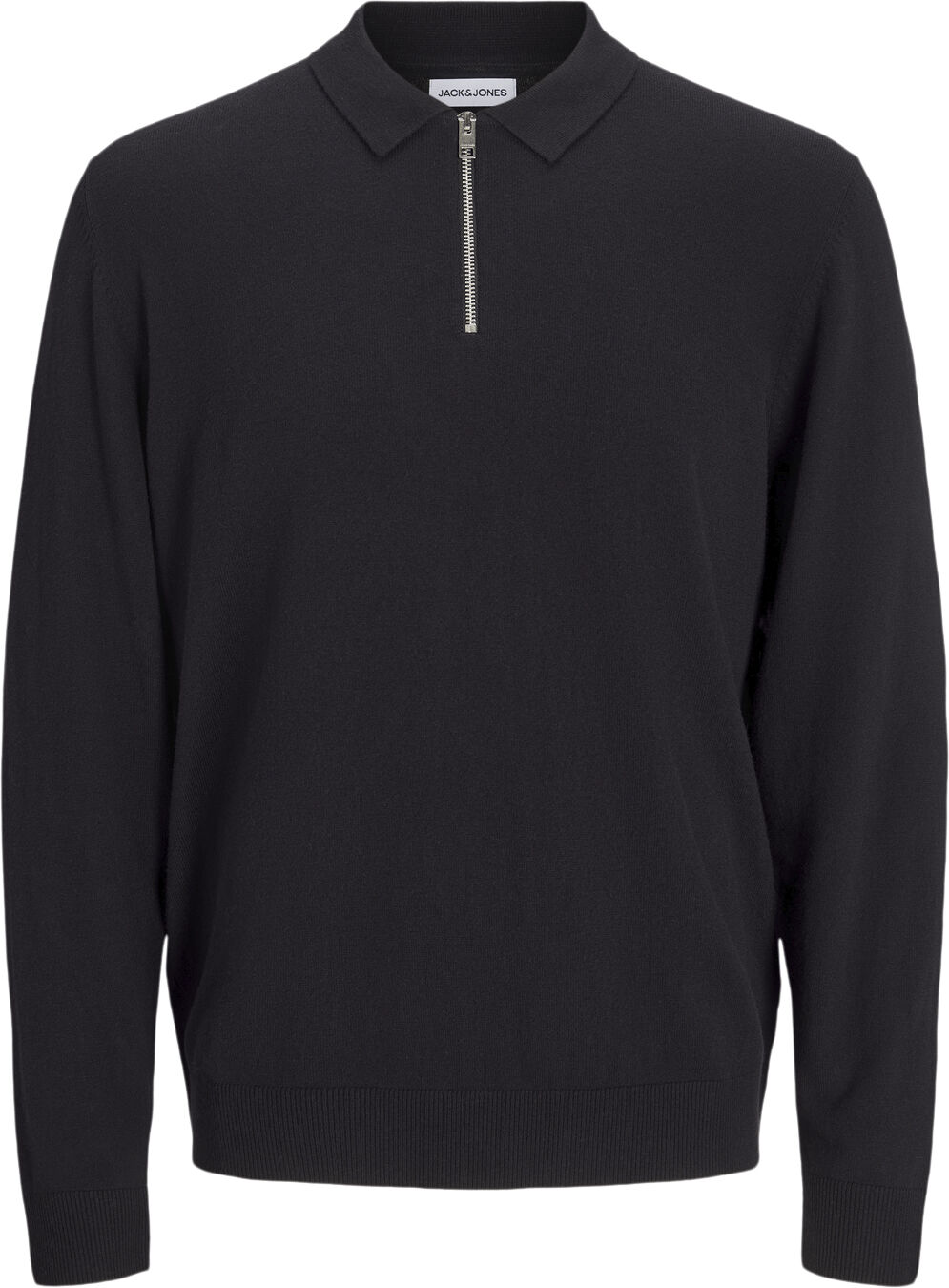 JJEEMIL KNIT POLO HALF ZIP LS NOOS