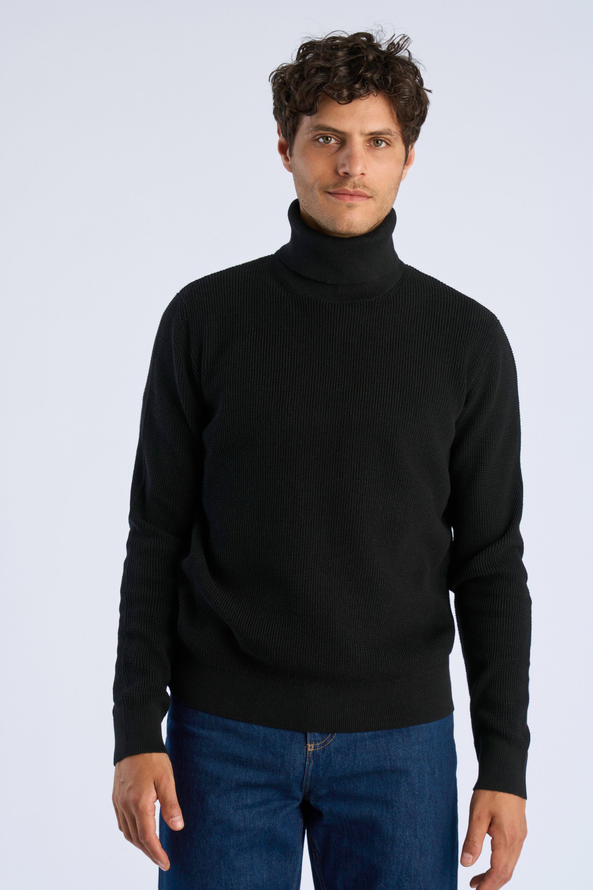 Recycled roll neck knit L/S